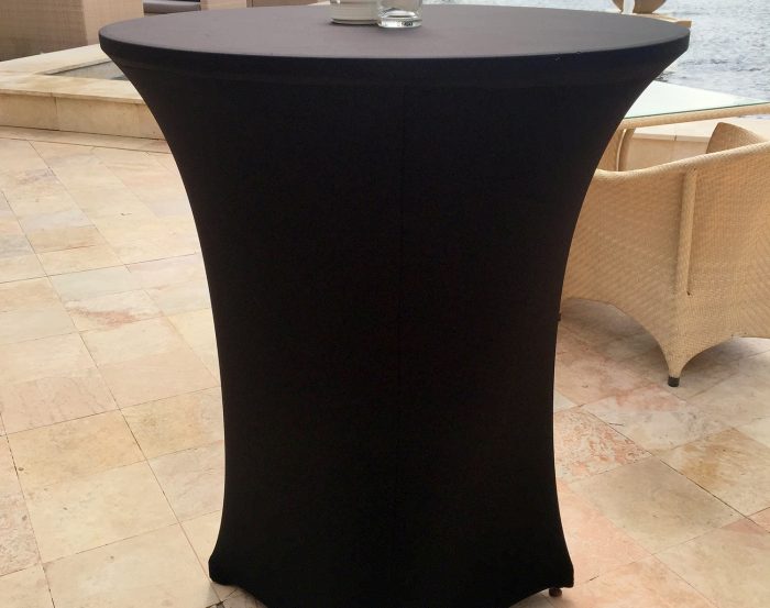 Hotel Cocktail Tablecover Lycra stretch color Black hotel outdoor furniture spandex stretch buffet table
