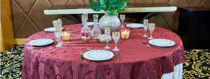 Napkins-tablecloth-tablelinen-oriental-design-hotel-banquet-ballroom-wedding-square-round-usa-saudi-arabia-dubai-USA-cotton-polyctton